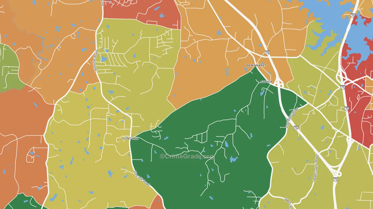 27350, NC Map of Drug-Related Crime Rates
