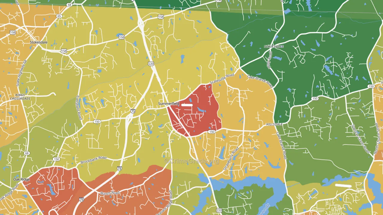 27358, NC Map of Drug-Related Crime Rates