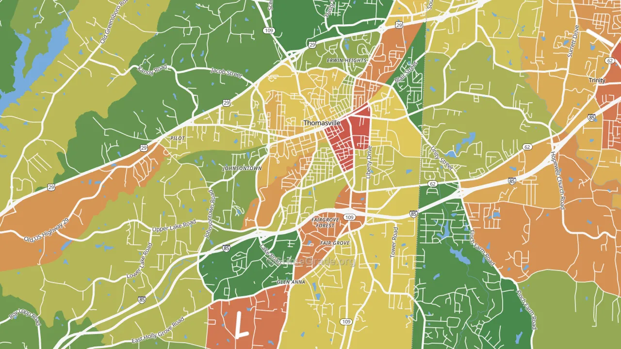 27360, NC Map of Drug-Related Crime Rates