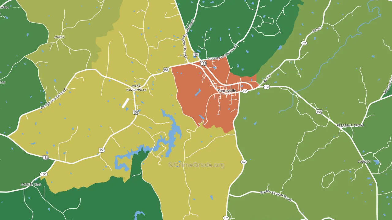 27379, NC Map of Drug-Related Crime Rates