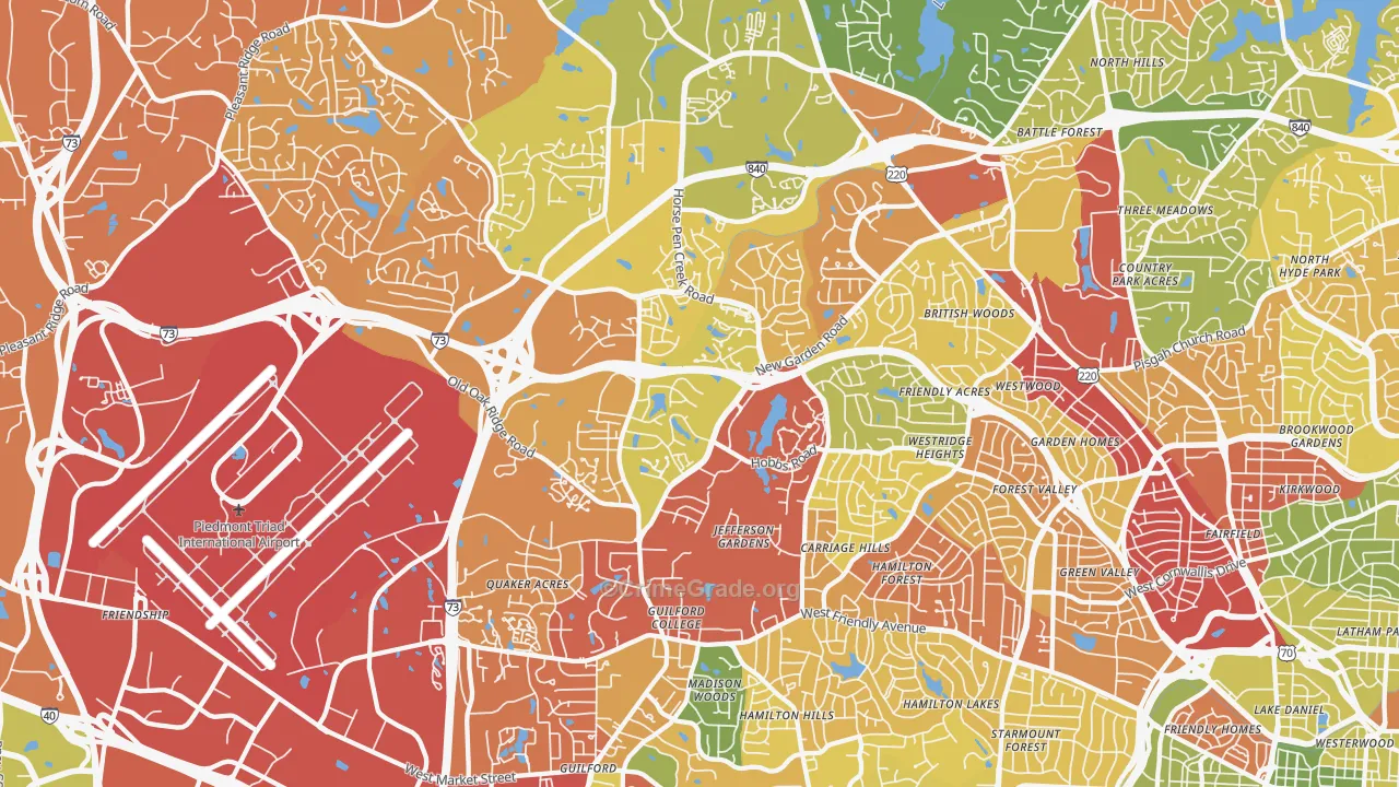 27410, NC Map of Drug-Related Crime Rates