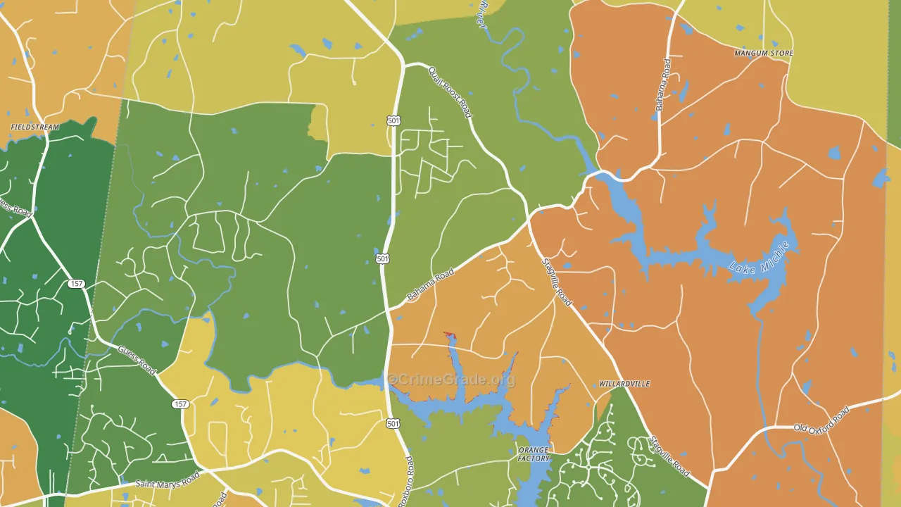 27503, NC Map of Drug-Related Crime Rates