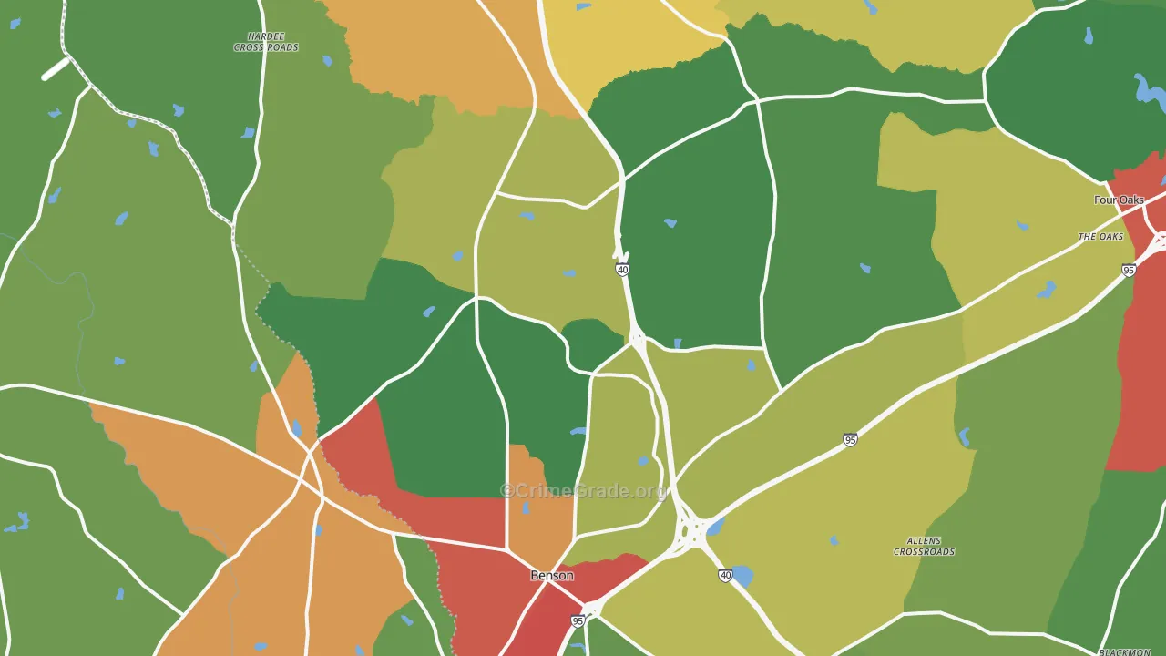 27504, NC Map of Drug-Related Crime Rates