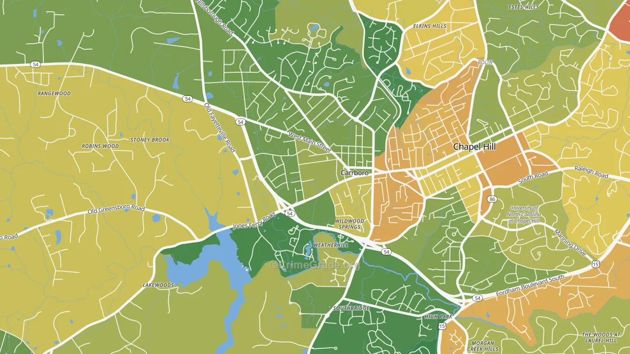 27510, NC Map of Drug-Related Crime Rates
