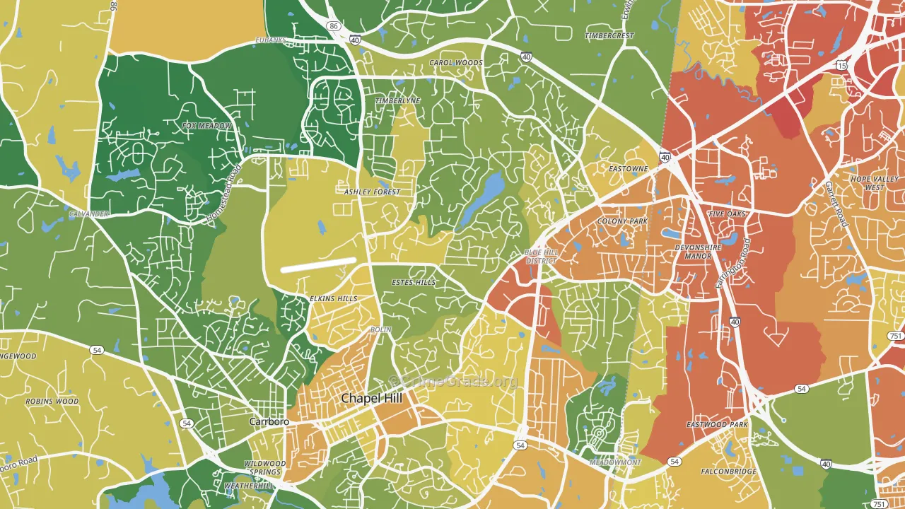 27514, NC Map of Drug-Related Crime Rates