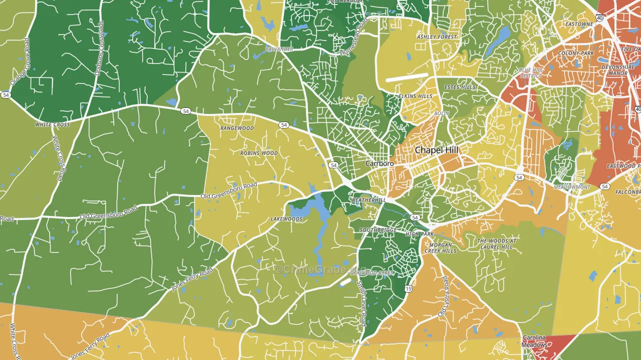 27516, NC Map of Drug-Related Crime Rates