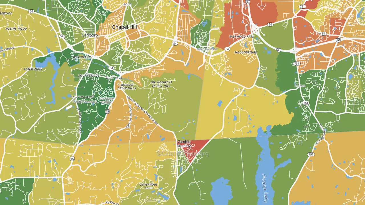 27517, NC Map of Drug-Related Crime Rates