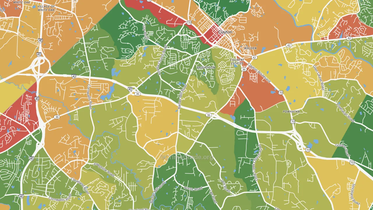 27520, NC Map of Drug-Related Crime Rates