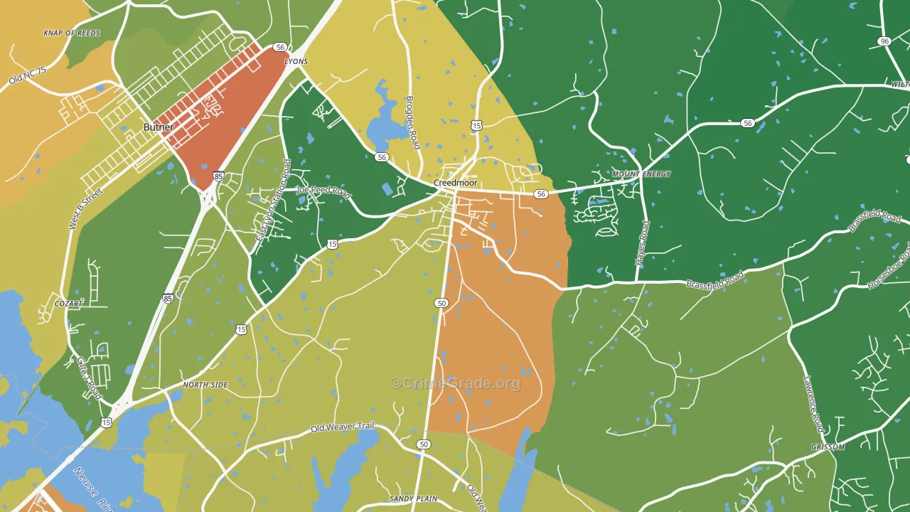 27522, NC Map of Drug-Related Crime Rates