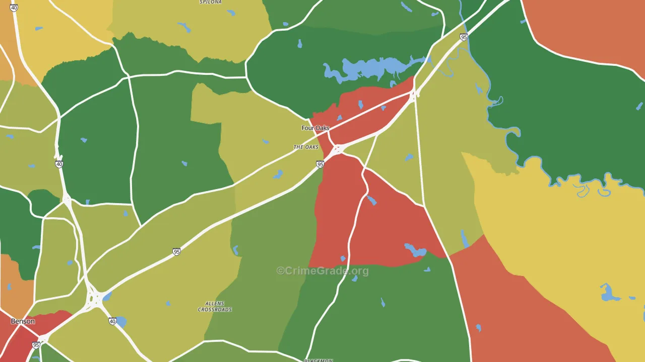 27524, NC Map of Drug-Related Crime Rates