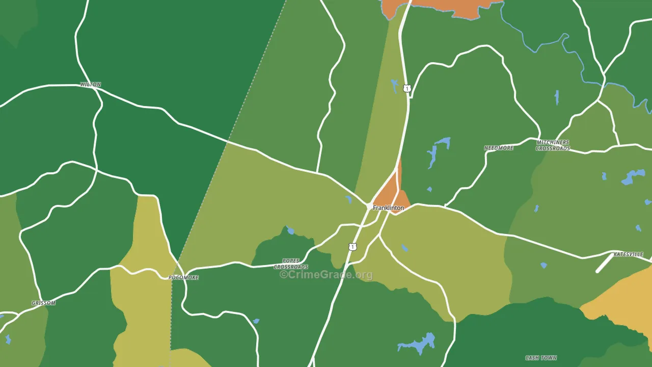 27525, NC Map of Drug-Related Crime Rates