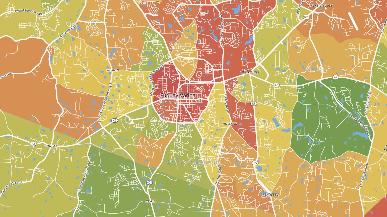 27526, NC Map of Drug-Related Crime Rates