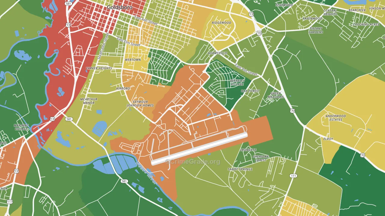 27531, NC Map of Drug-Related Crime Rates