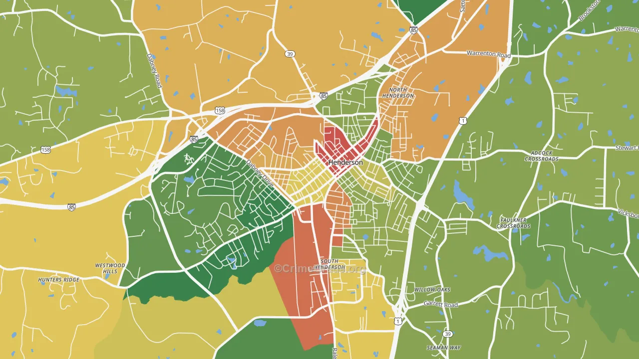 27536, NC Map of Drug-Related Crime Rates