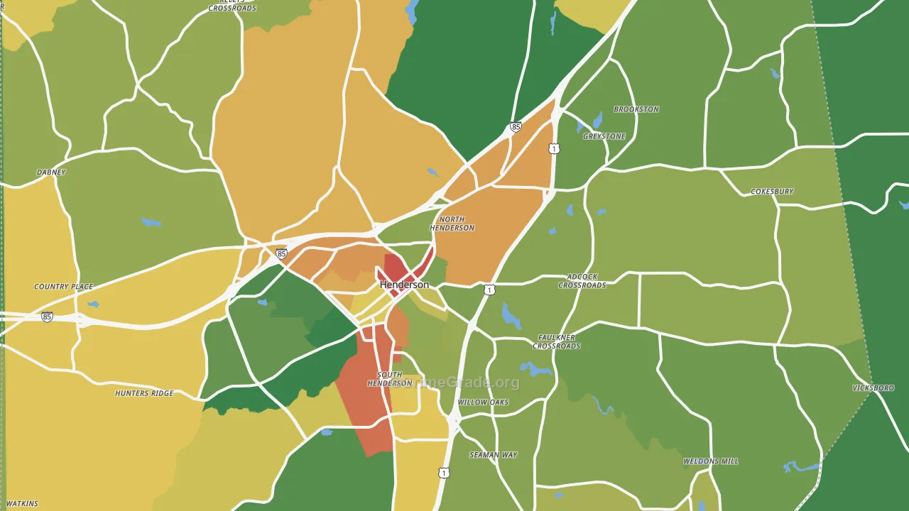 27537, NC Map of Drug-Related Crime Rates