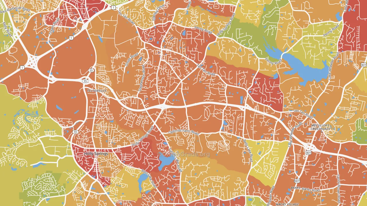 27539, NC Map of Drug-Related Crime Rates