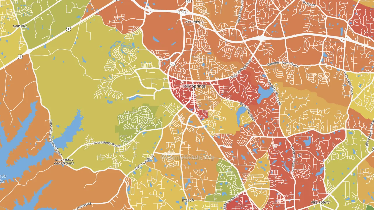 27540, NC Map of Drug-Related Crime Rates