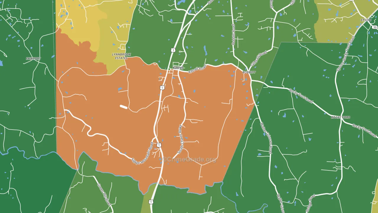 27544, NC Map of Drug-Related Crime Rates