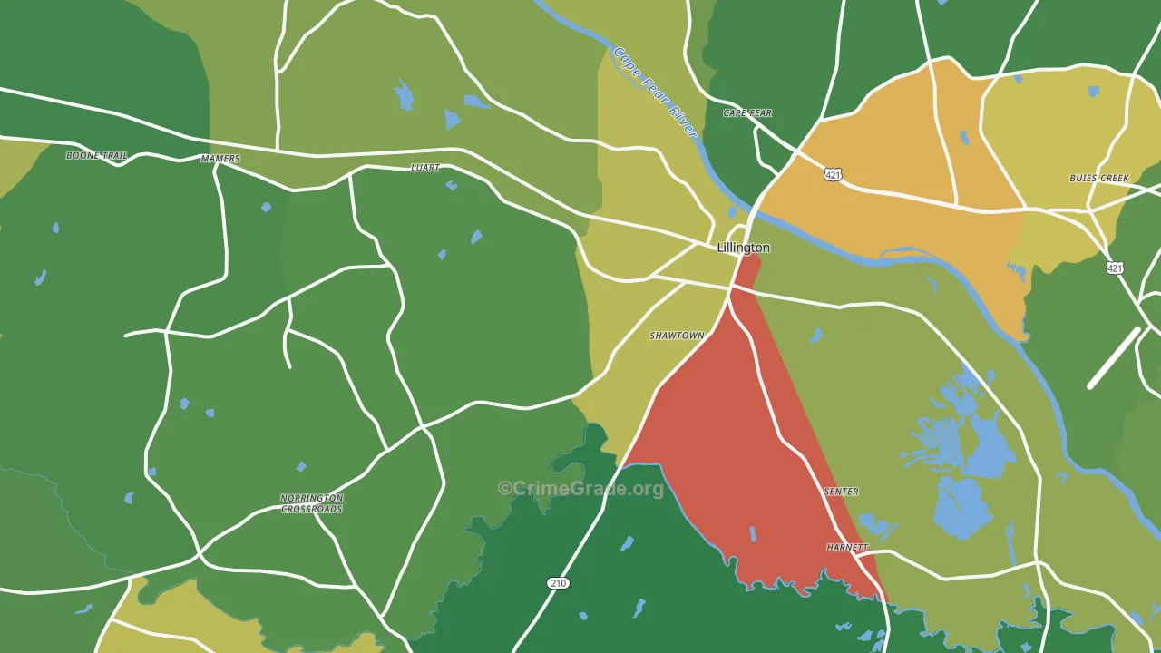 27546, NC Map of Drug-Related Crime Rates
