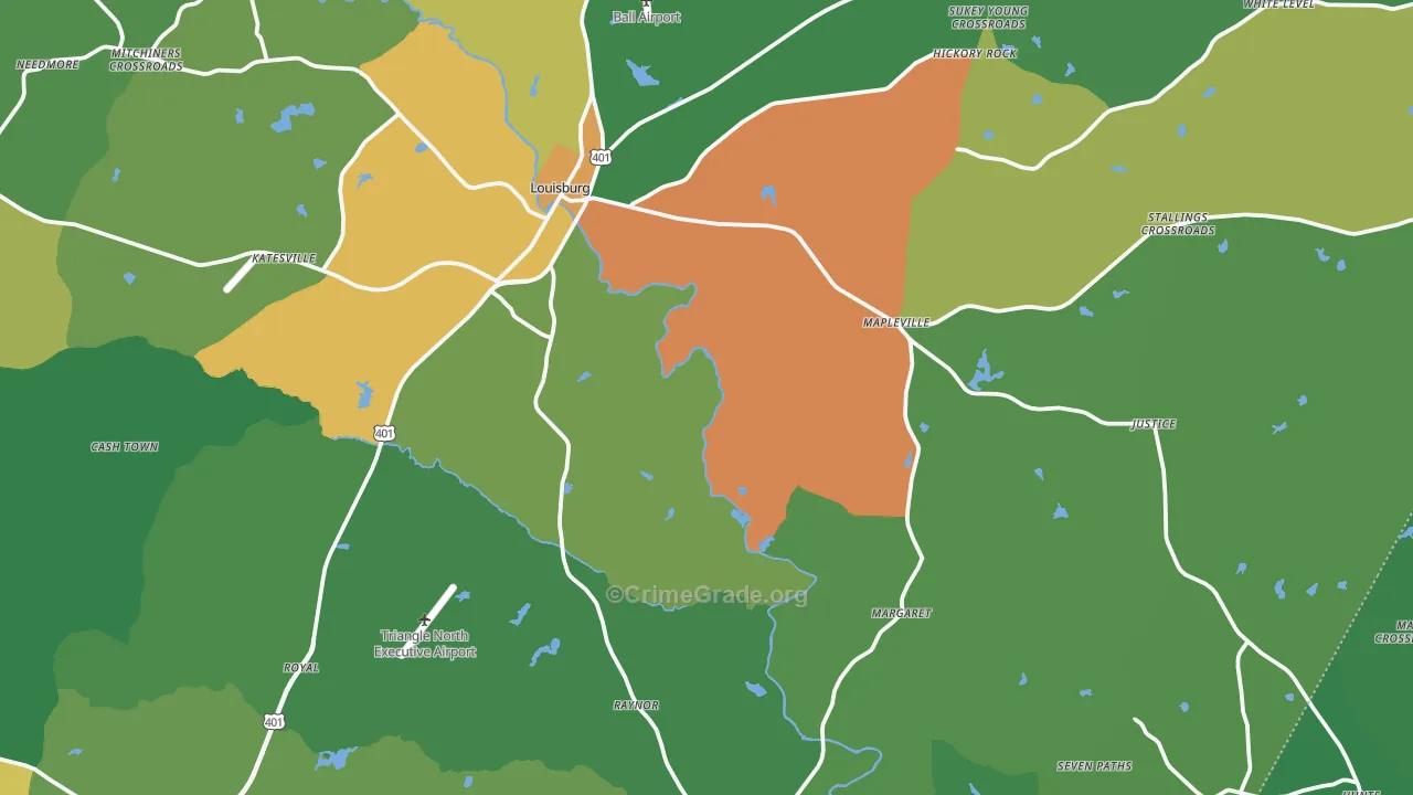 27549, NC Map of Drug-Related Crime Rates