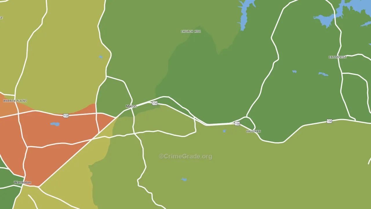 27551, NC Map of Drug-Related Crime Rates