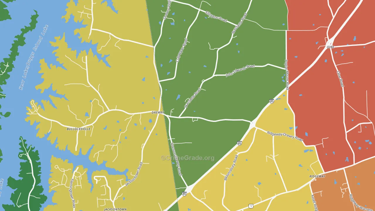 27553, NC Map of Drug-Related Crime Rates