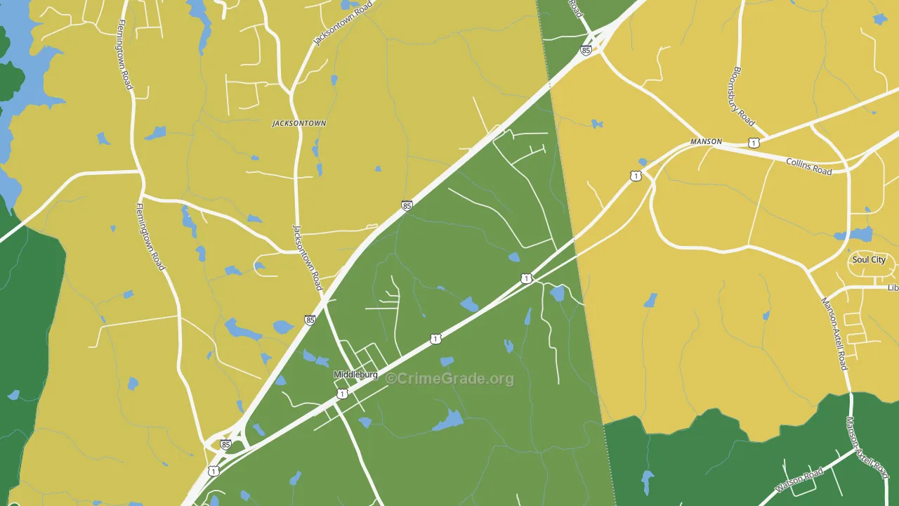 27556, NC Map of Drug-Related Crime Rates