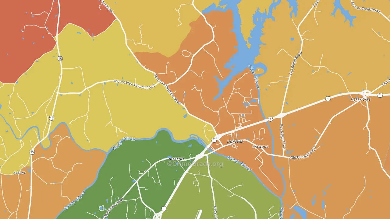 27559, NC Map of Drug-Related Crime Rates