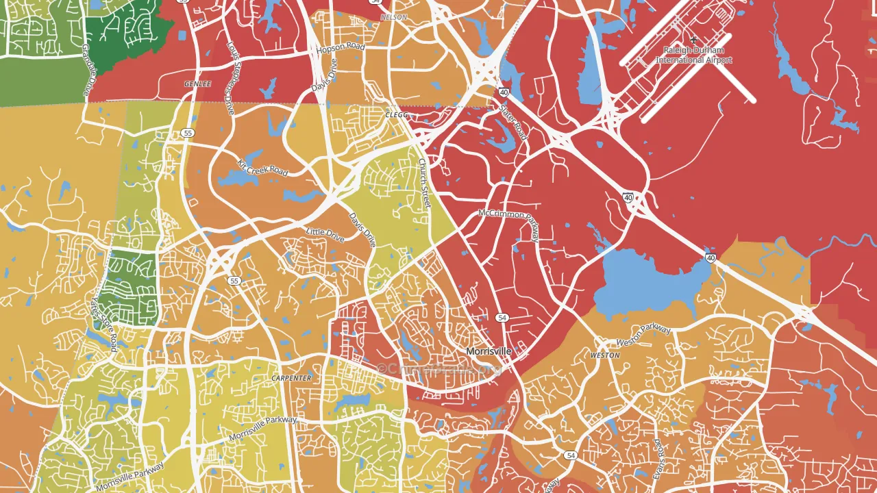 27560, NC Map of Drug-Related Crime Rates
