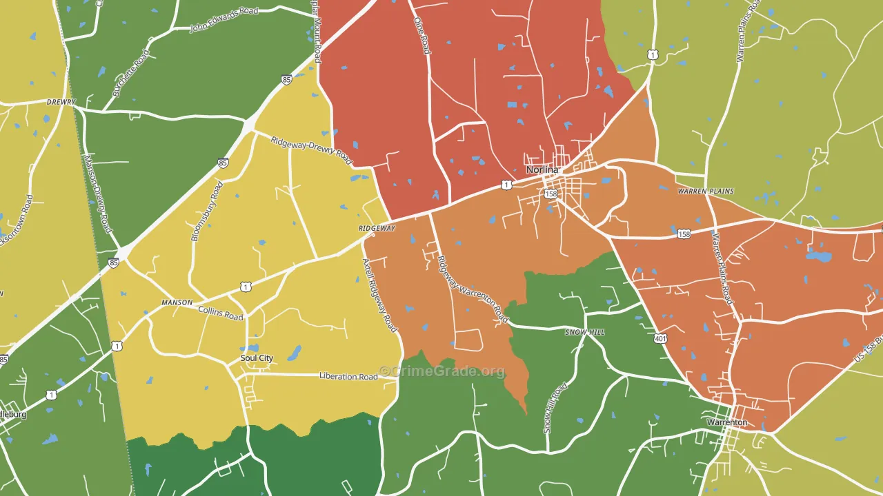 27563, NC Map of Drug-Related Crime Rates
