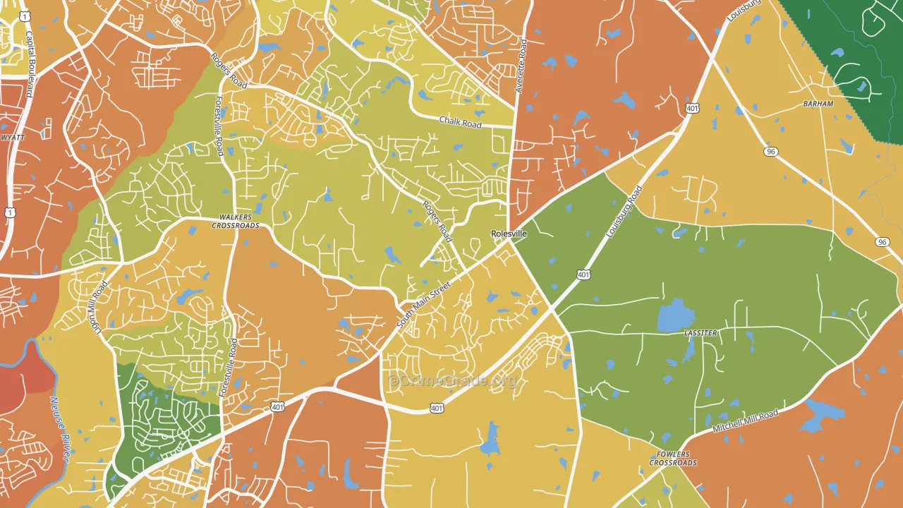 27571, NC Map of Drug-Related Crime Rates