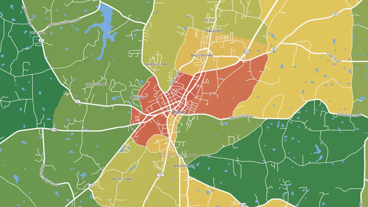 27573, NC Map of Drug-Related Crime Rates