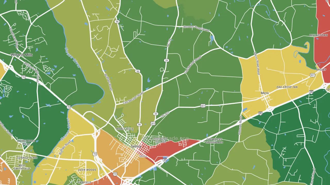 27576, NC Map of Drug-Related Crime Rates