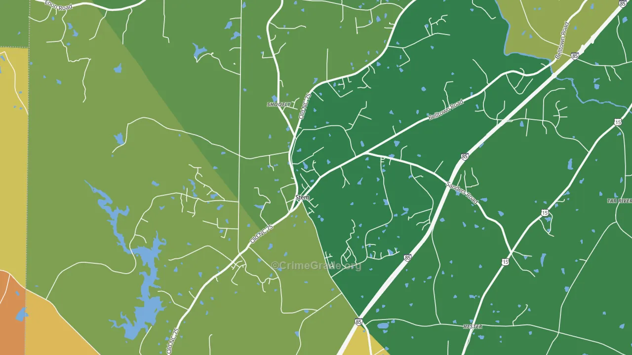 27581, NC Map of Drug-Related Crime Rates