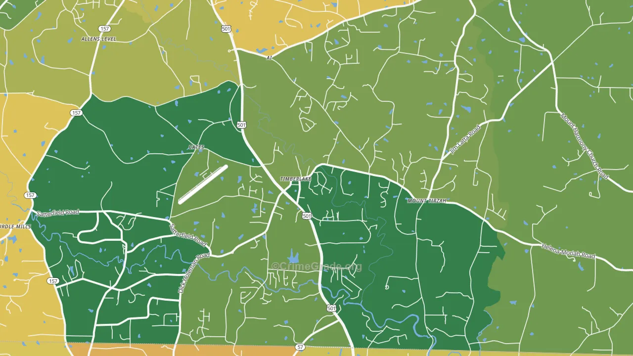 27583, NC Map of Drug-Related Crime Rates