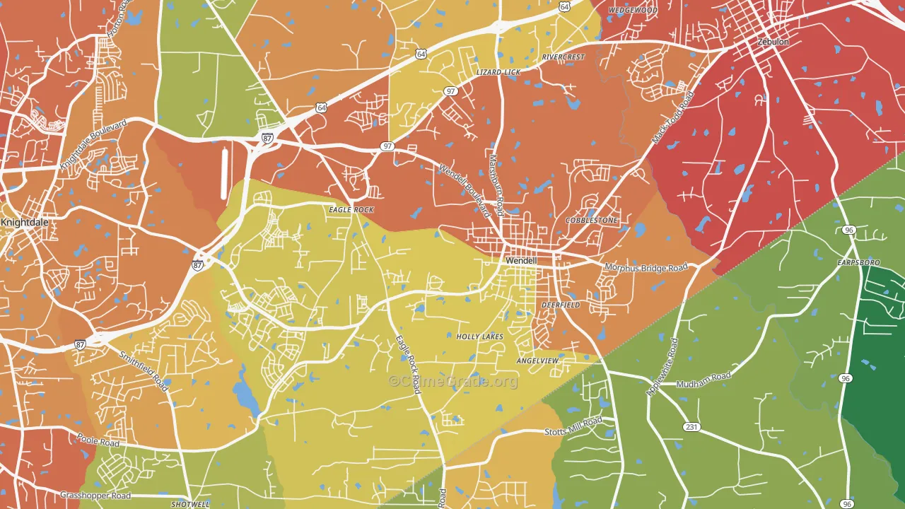 27591, NC Map of Drug-Related Crime Rates