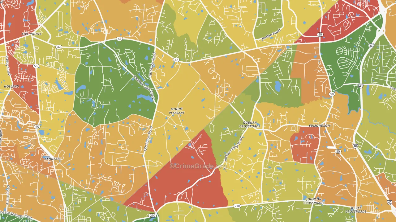 27592, NC Map of Drug-Related Crime Rates