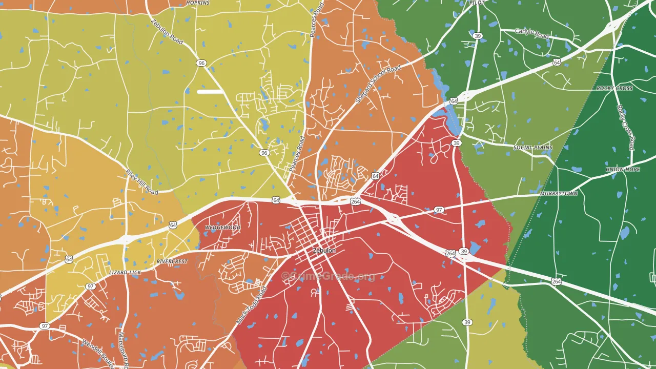 27597, NC Map of Drug-Related Crime Rates