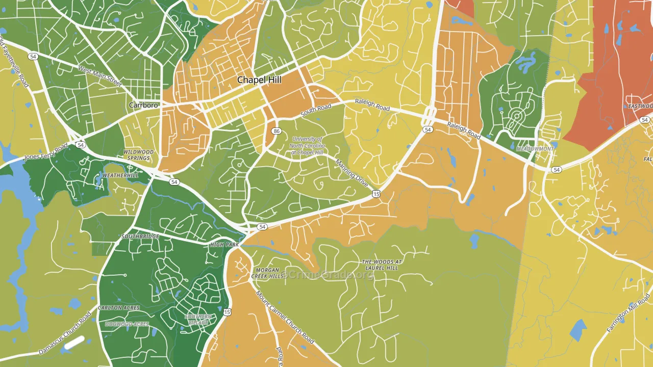 27599, NC Map of Drug-Related Crime Rates