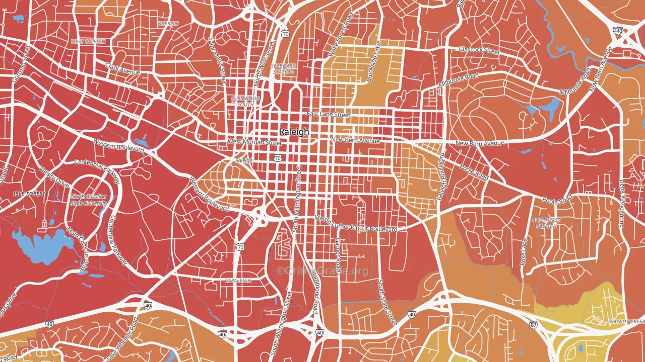 27601, NC Map of Drug-Related Crime Rates