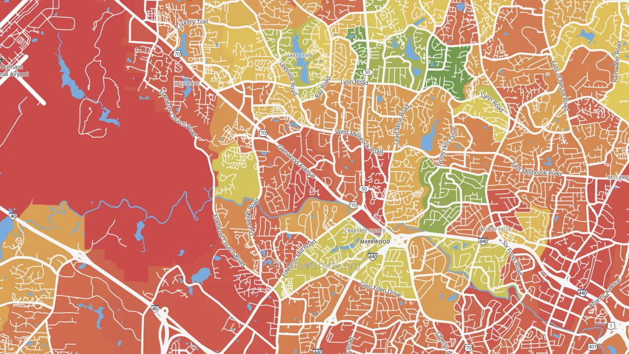 27612, NC Map of Drug-Related Crime Rates