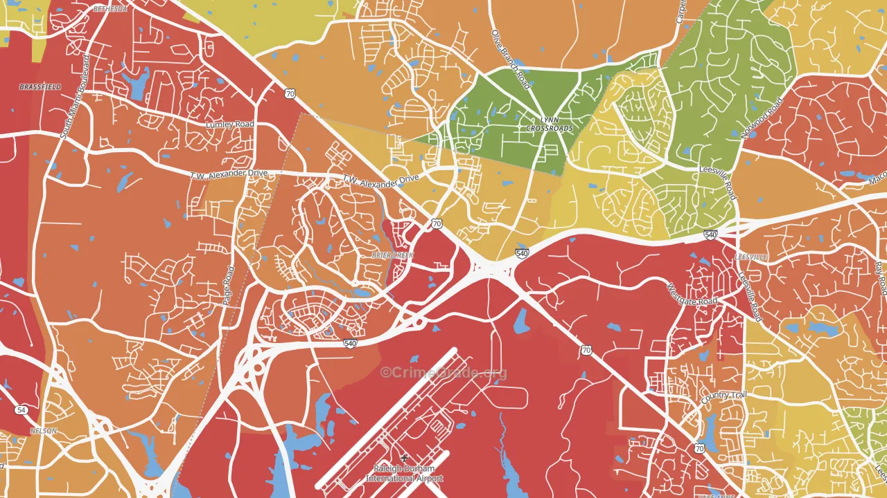 27617, NC Map of Drug-Related Crime Rates