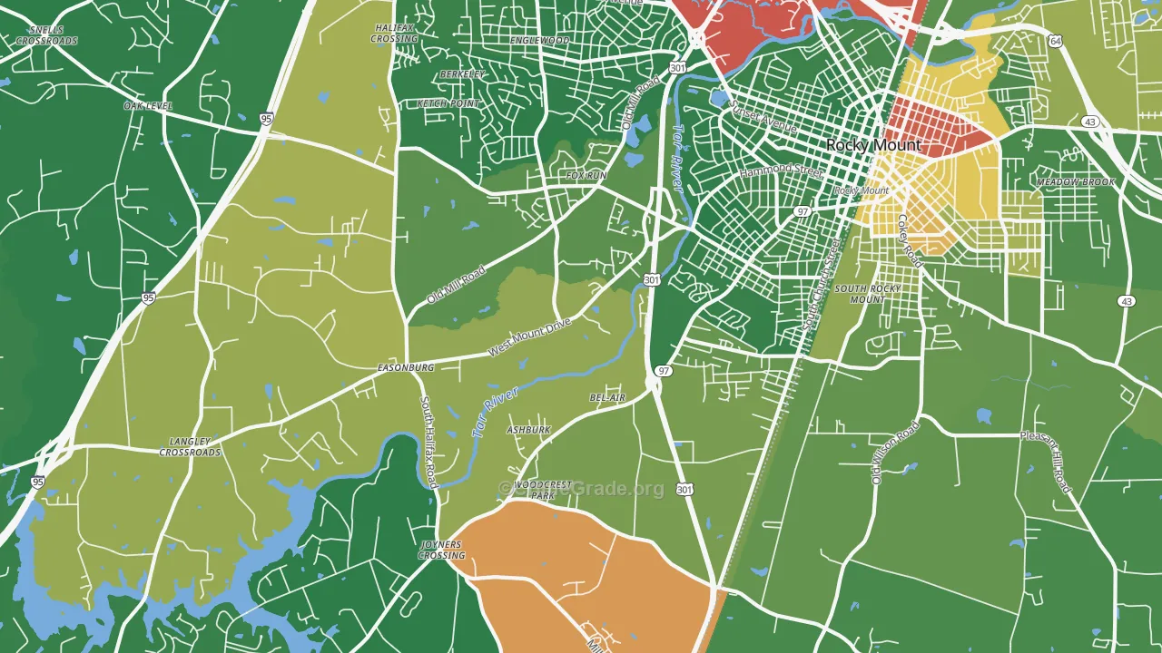 27803, NC Map of Drug-Related Crime Rates