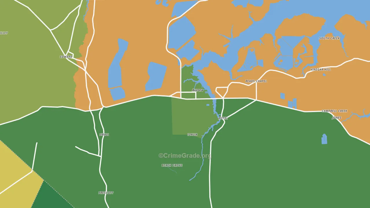 27806, NC Map of Drug-Related Crime Rates