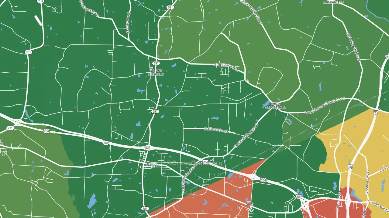 27807, NC Map of Drug-Related Crime Rates