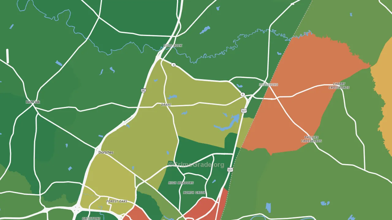 27809, NC Map of Drug-Related Crime Rates