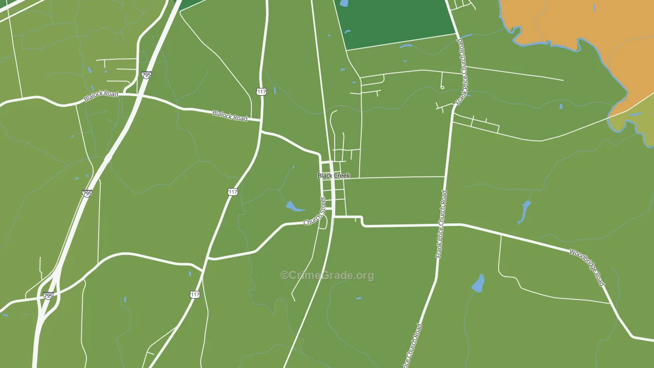27813, NC Map of Drug-Related Crime Rates