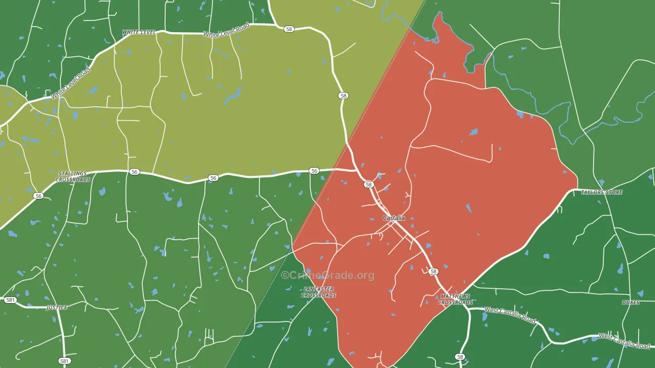 27816, NC Map of Drug-Related Crime Rates