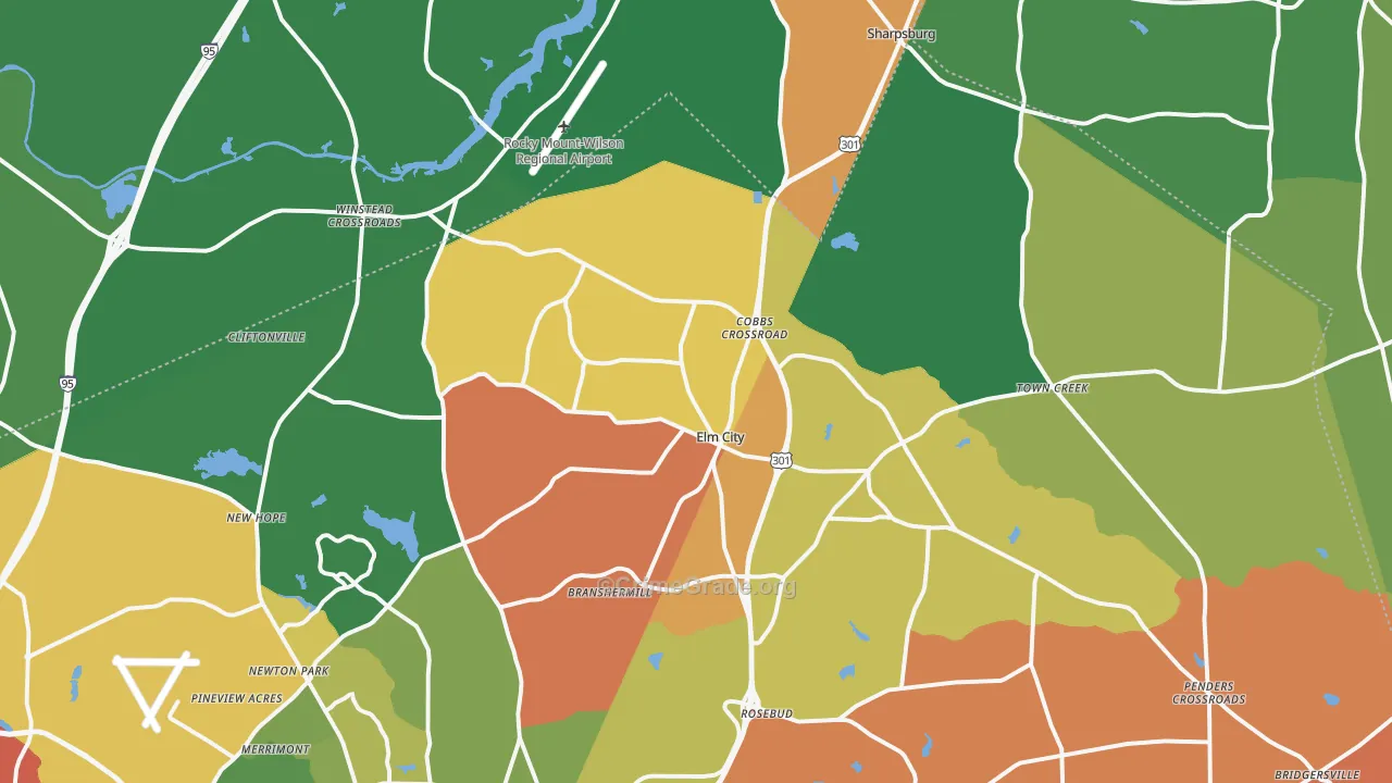 27822, NC Map of Drug-Related Crime Rates