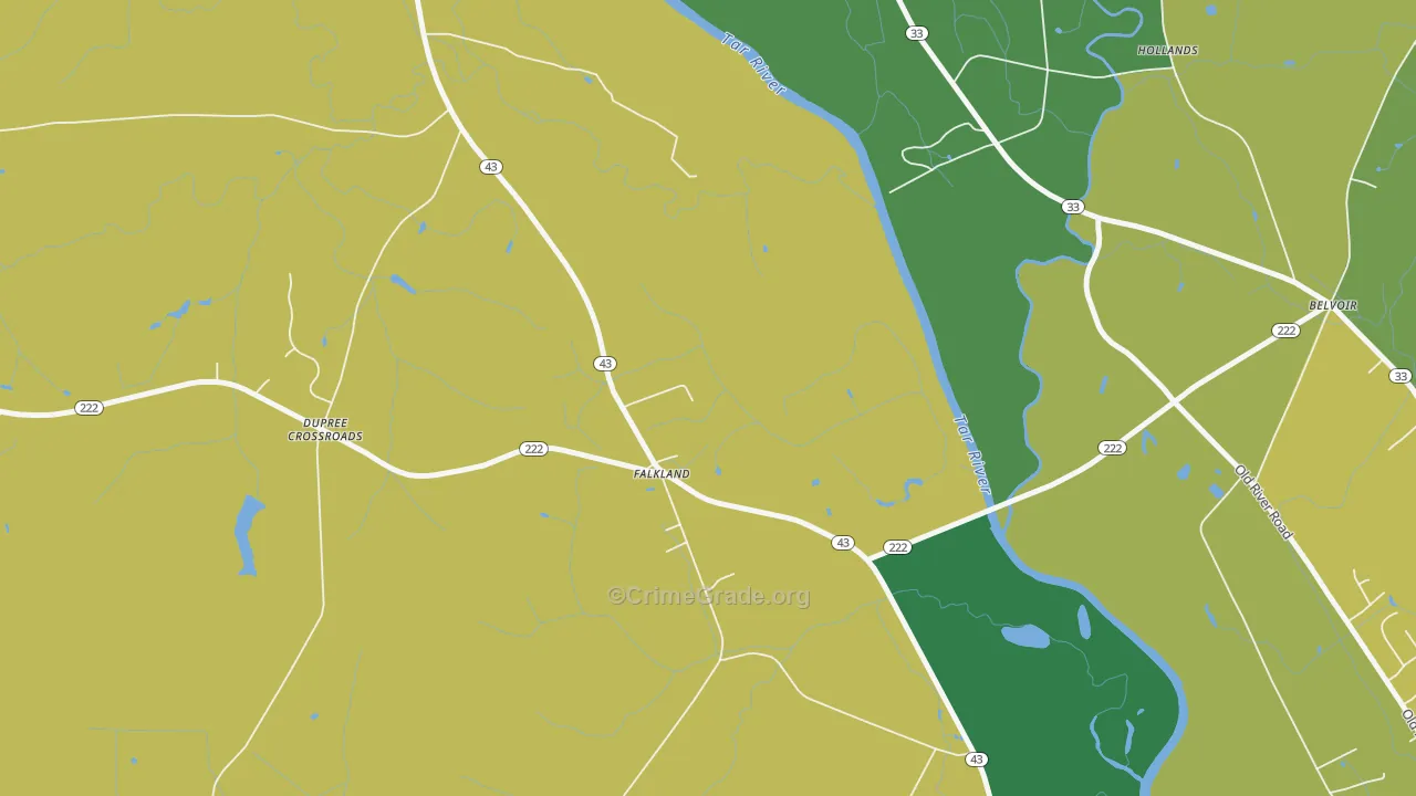 27827, NC Map of Drug-Related Crime Rates